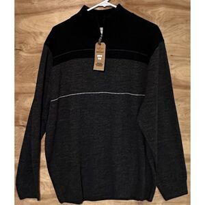 NWT Dockers Men's XL 1/4 Zip Pullover cardigan Sweater comfort touch Preppy $55
